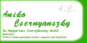 aniko csernyanszky business card
